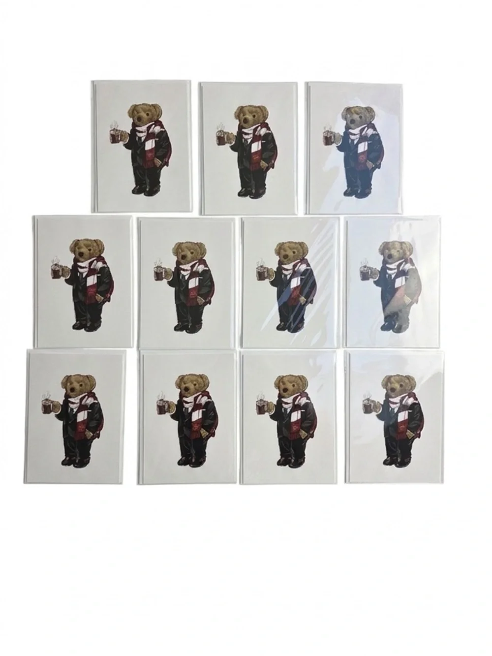 Polo Ralph Lauren Polo Bear with Hot Cocoa Blank Holiday Cards Set of 11 NWT
